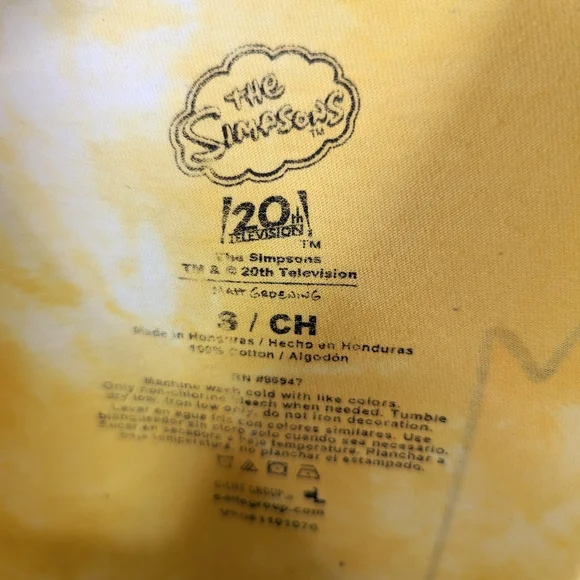 Vtg The Simpsons T Shirt S Yellow Tie Dye Sorry or Whatever Bart Simpson Graphic - Picture 9 of 10